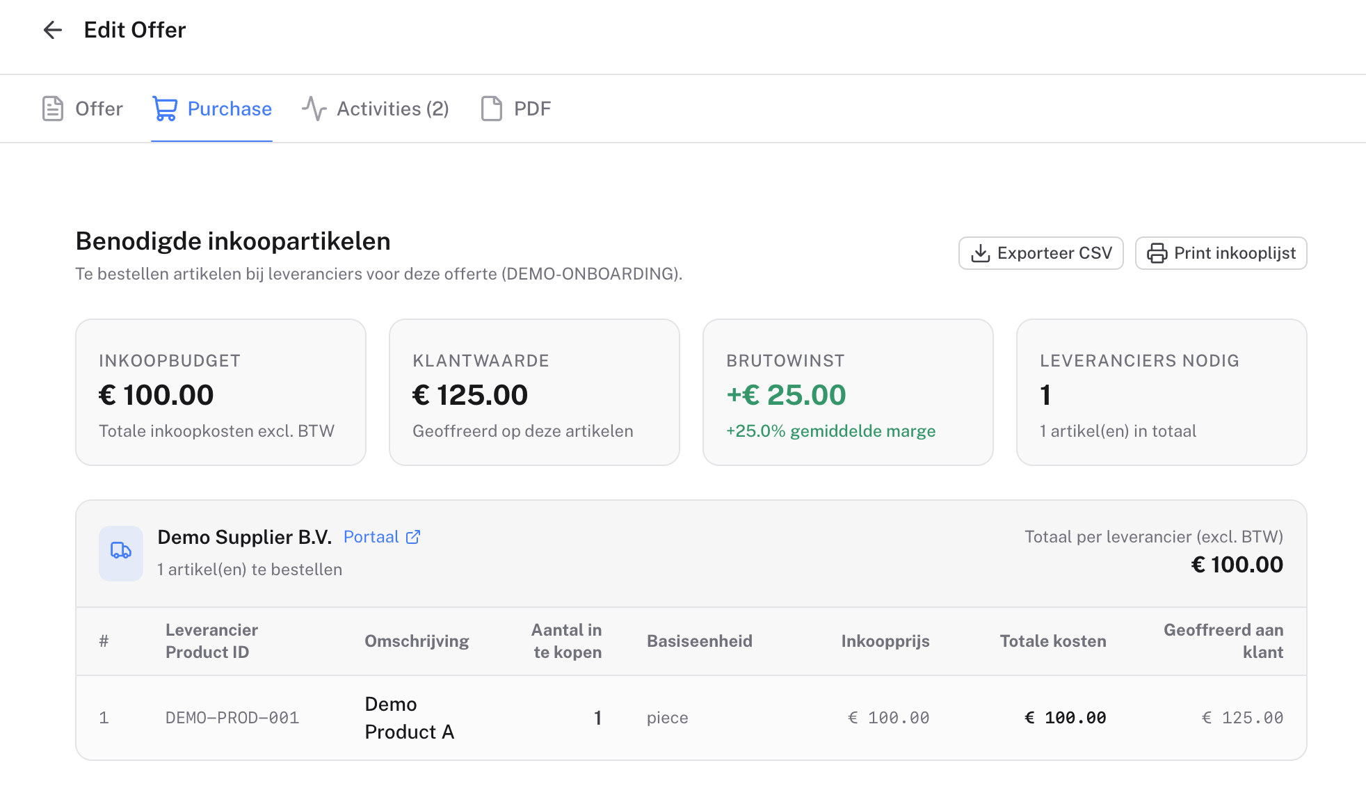 Online goedkeuring en voorbereiding